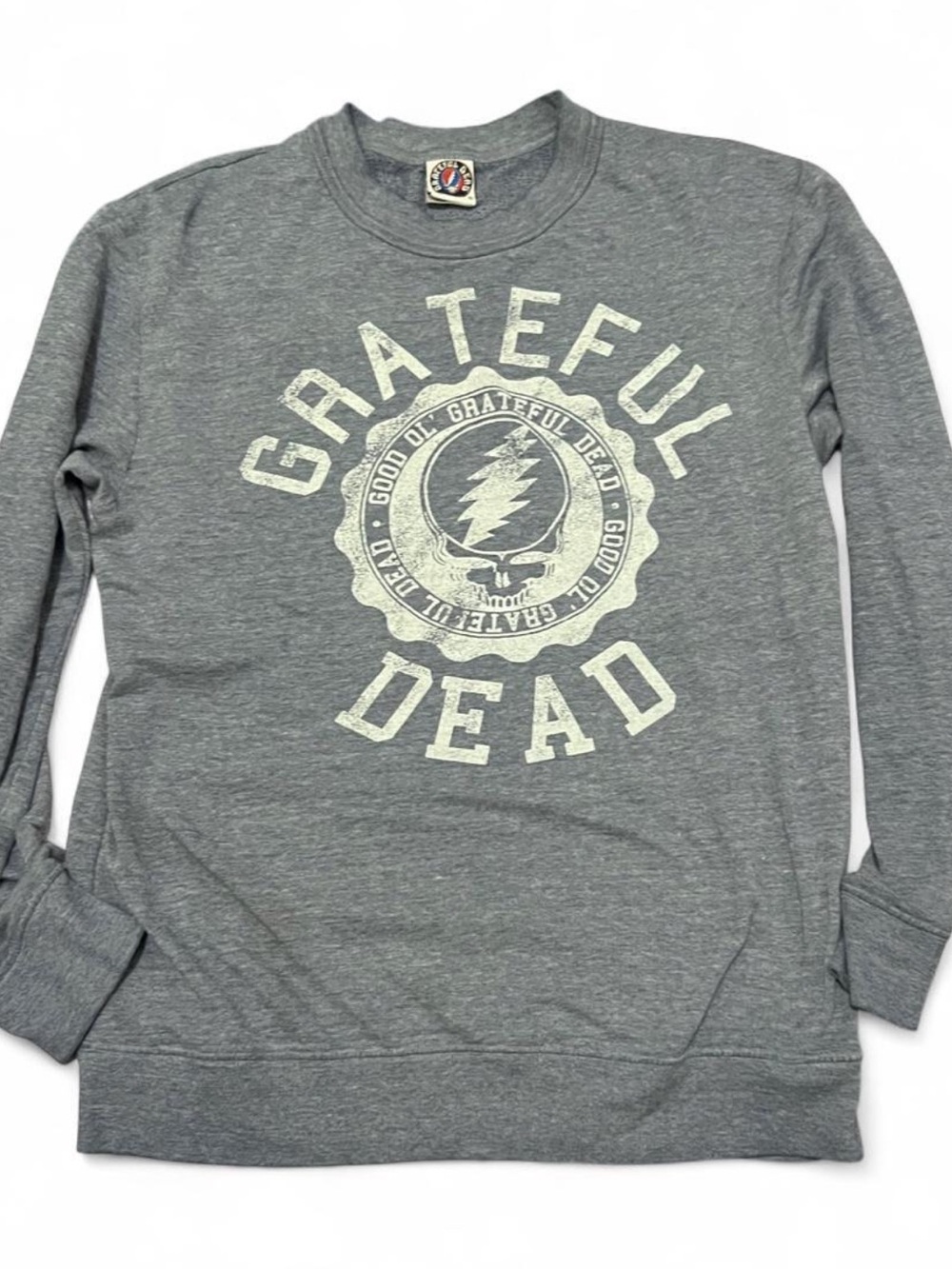 Grey Grateful Dead Crewneck Thin Long-sleeve Offical Merchandise Men’s Medium